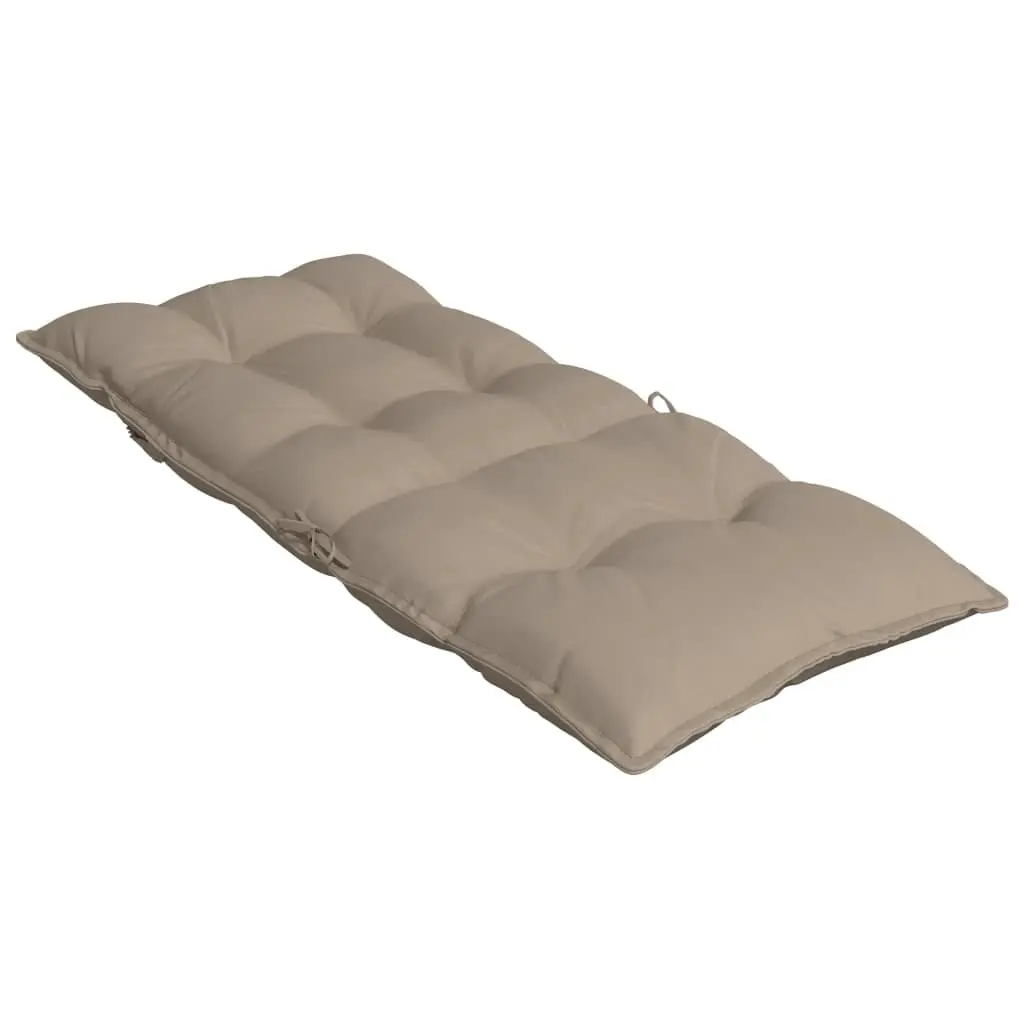 Highback Chair Cushions Oxford Fabric 4 pcs Taupe Outdoor Garden Patio Seat Pad