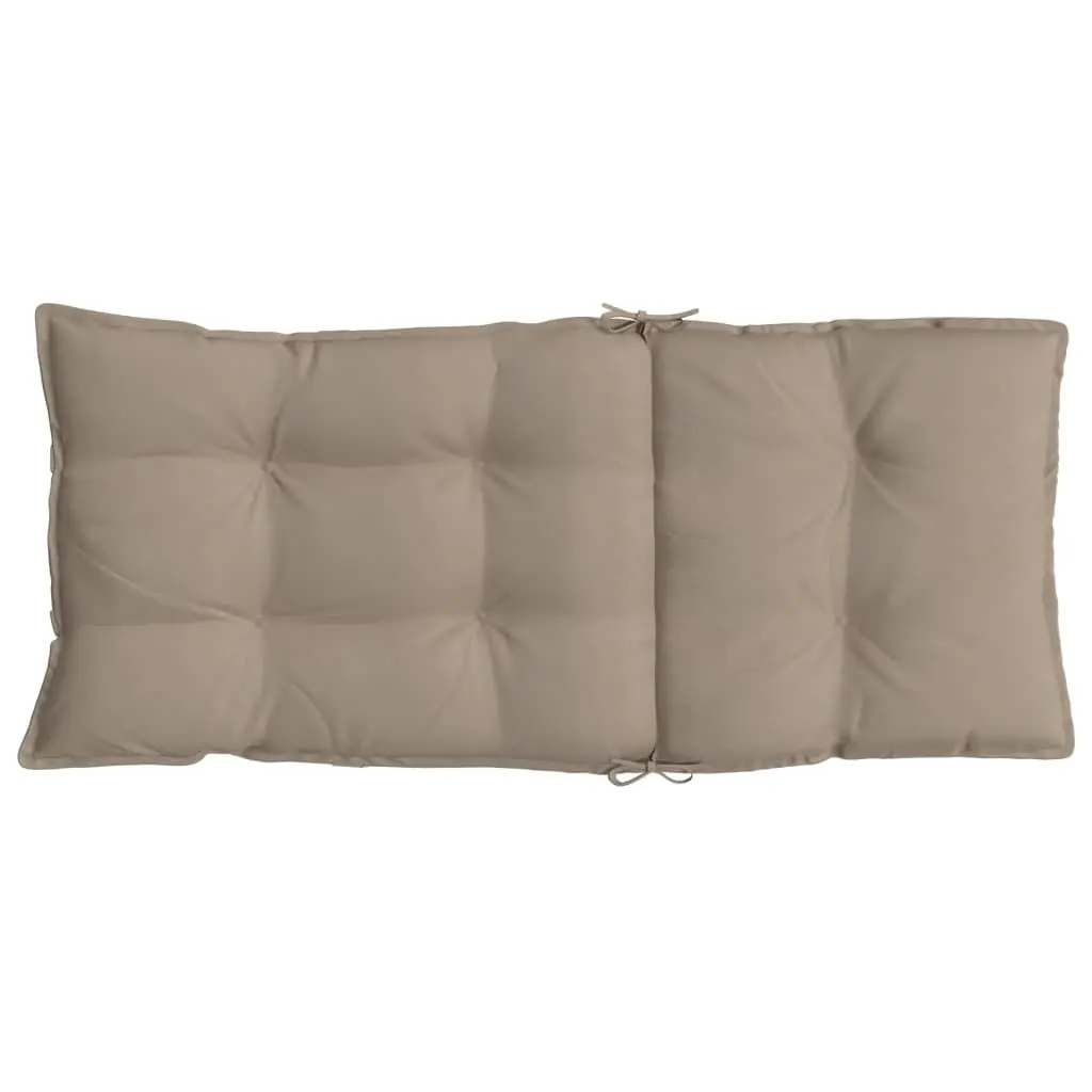 Highback Chair Cushions Oxford Fabric 4 pcs Taupe Outdoor Garden Patio Seat Pad