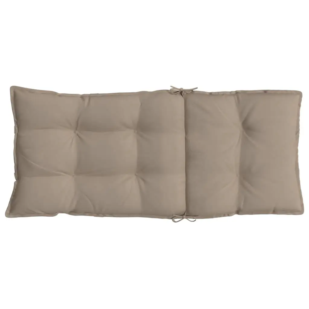Highback Cushions 6 Piece Outdoor Waterproof Taupe Oxford Fabric Garden Patio Seat Pads