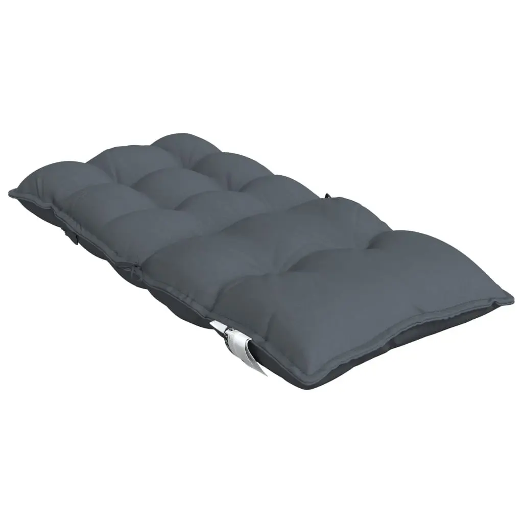 Low Back Chair Cushions Oxford Fabric 50 x 100 cm Anthracite 4 Piece