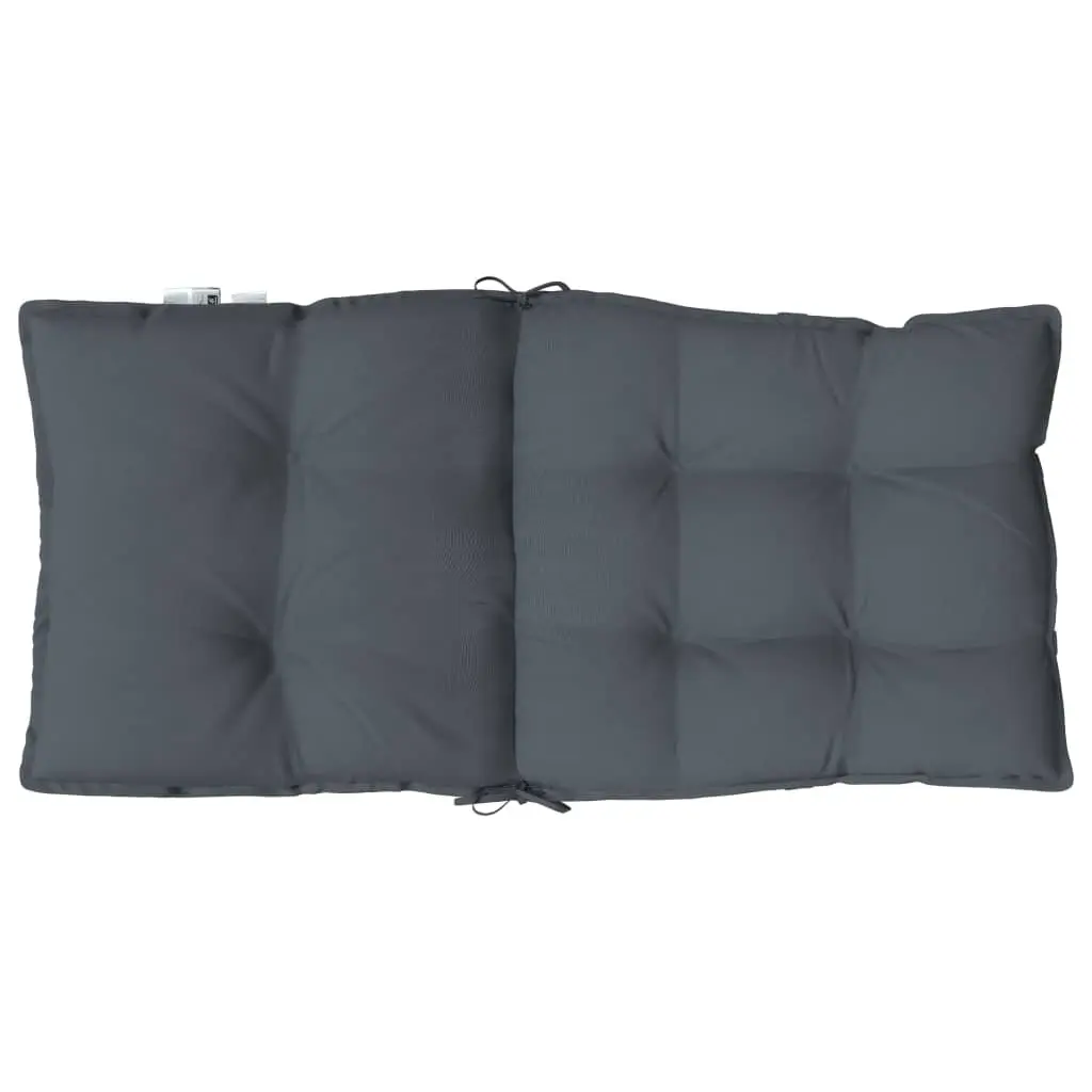 Low Back Chair Cushions Oxford Fabric 50 x 100 cm Anthracite 4 Piece
