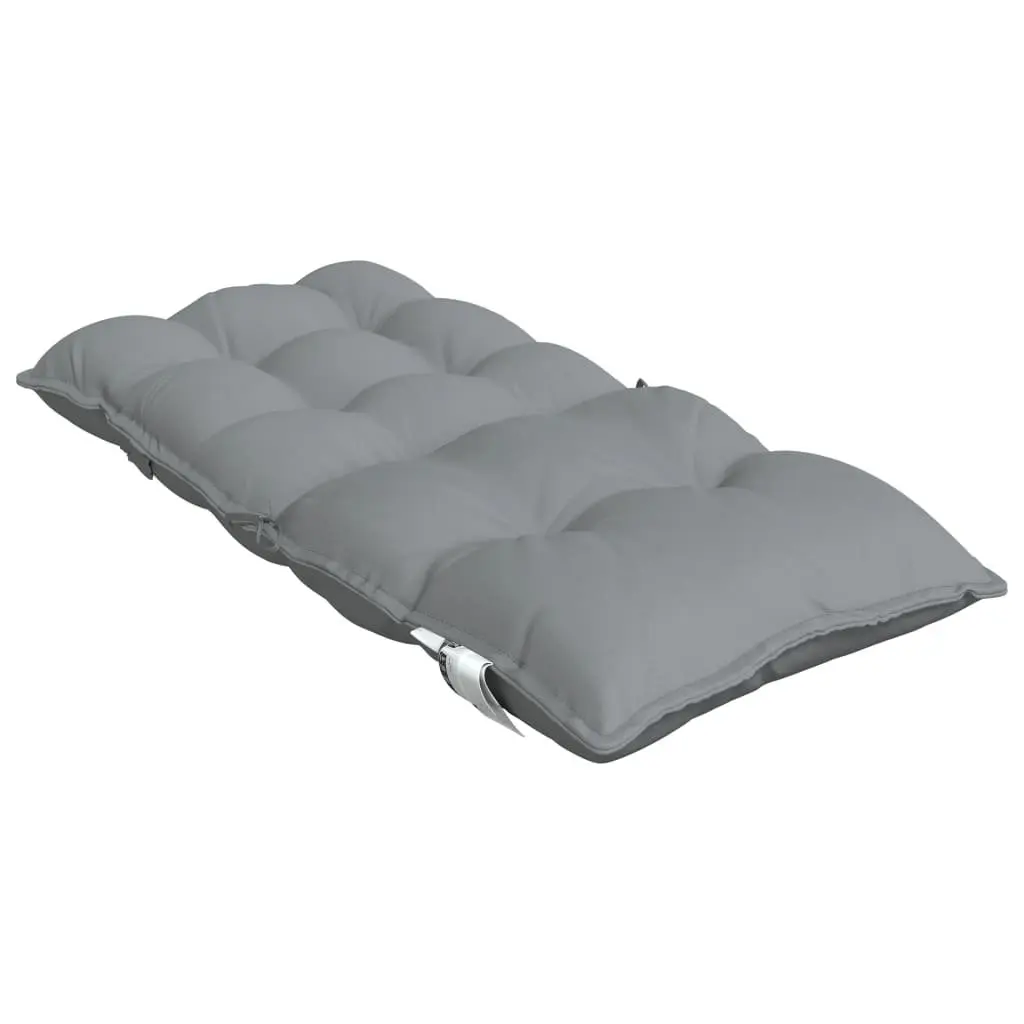 Lowback Chair Cushions 2 Pieces Grey Oxford Fabric Outdoor Garden Patio Seat Pad