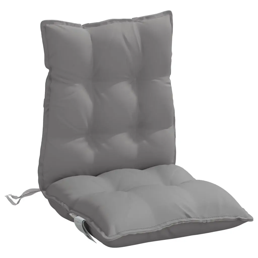Lowback Chair Cushions Oxford Fabric 4 Piece Set Grey Outdoor Garden Patio Seat