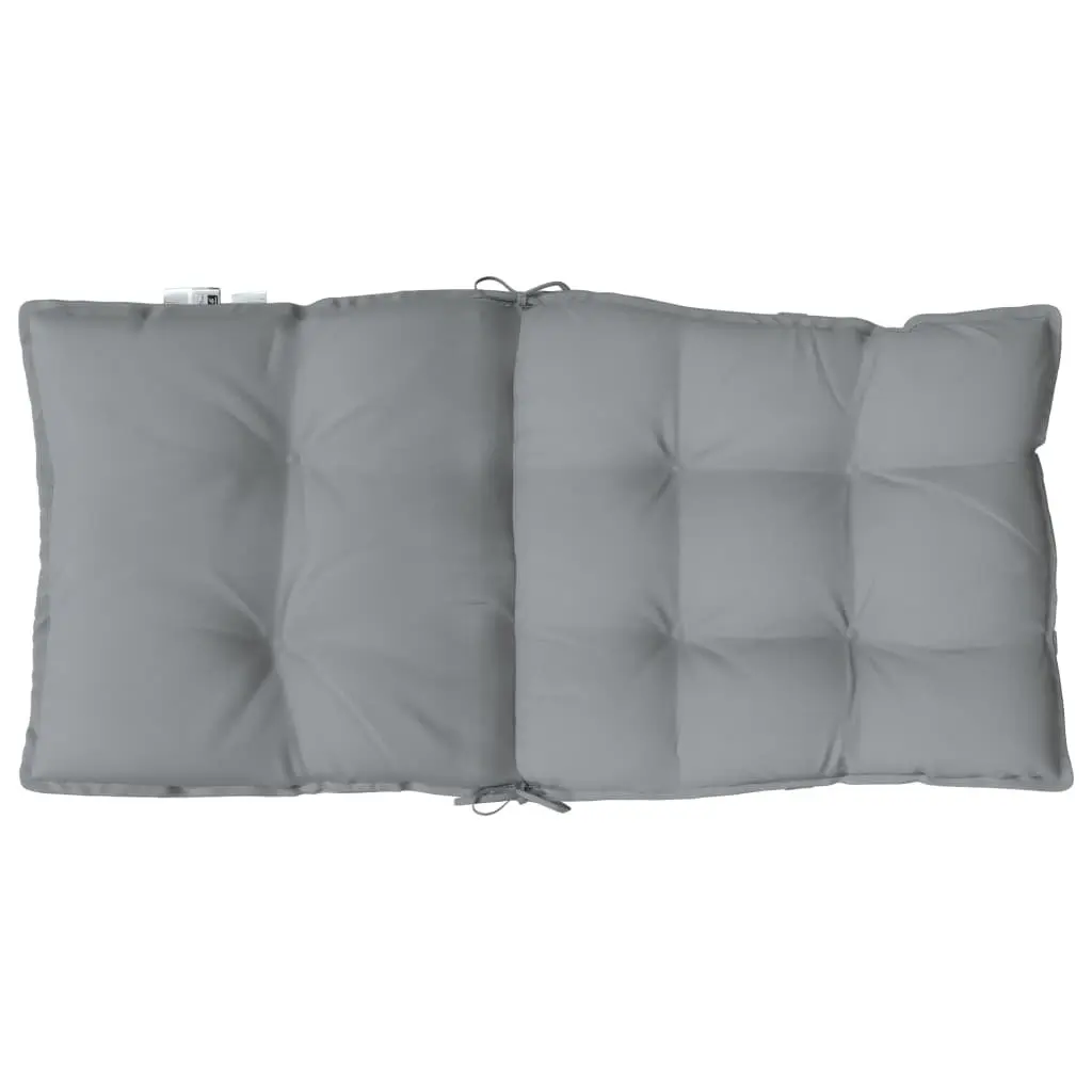 Lowback Chair Cushions Oxford Fabric 4 Piece Set Grey Outdoor Garden Patio Seat