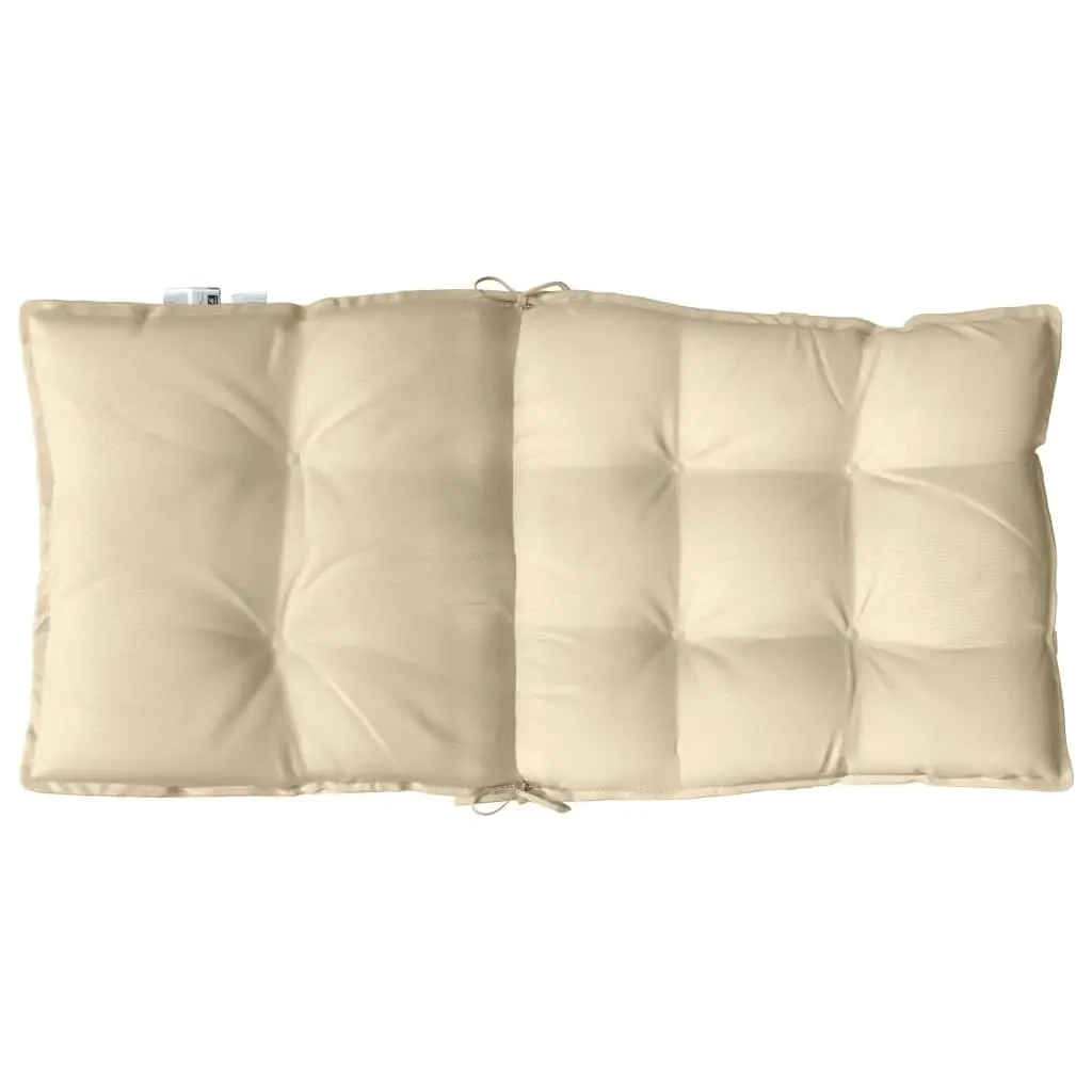 Lowback Chair Cushions 6 pcs Beige Oxford Fabric Outdoor Garden Patio Seat Pad