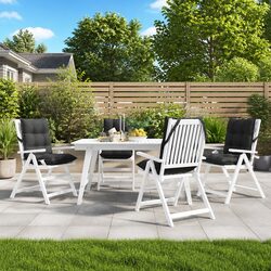 Practical Black Lowback Chair Cushions for Home and Garden