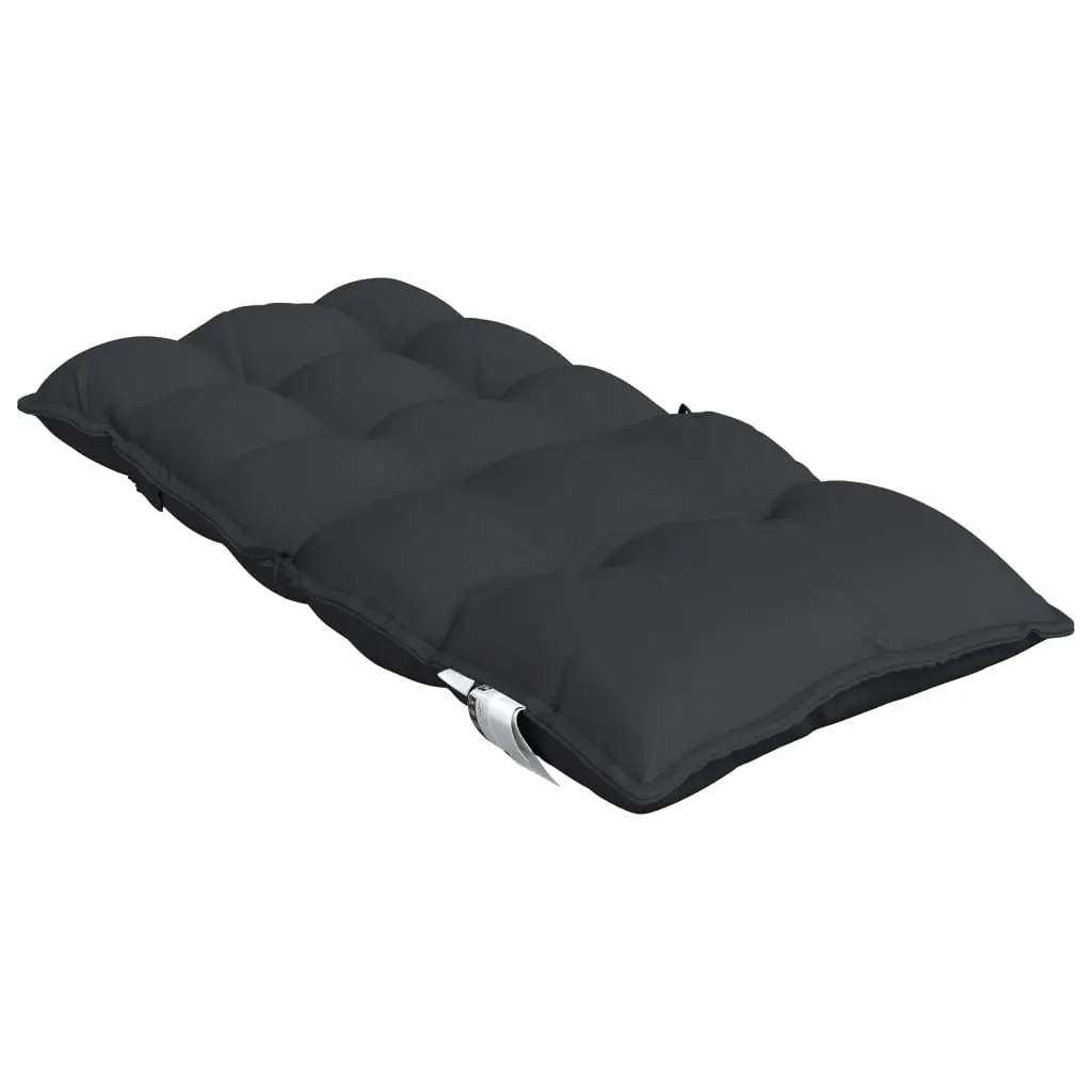 Lowback Chair Cushions Black Oxford Fabric 4 Pieces Outdoor Patio Garden Seat