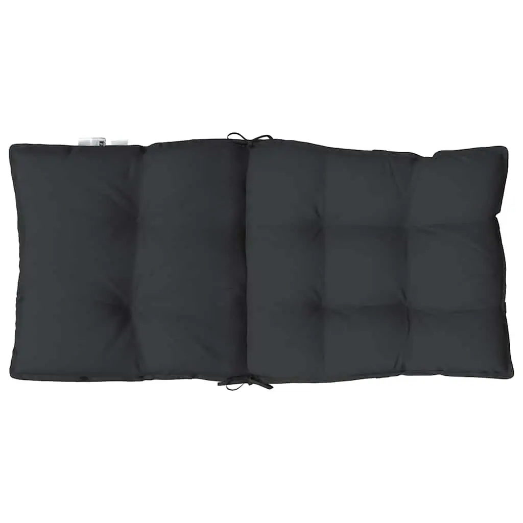 Lowback Chair Cushions Oxford Fabric 6 Piece Black Outdoor Garden Patio Seat Pads
