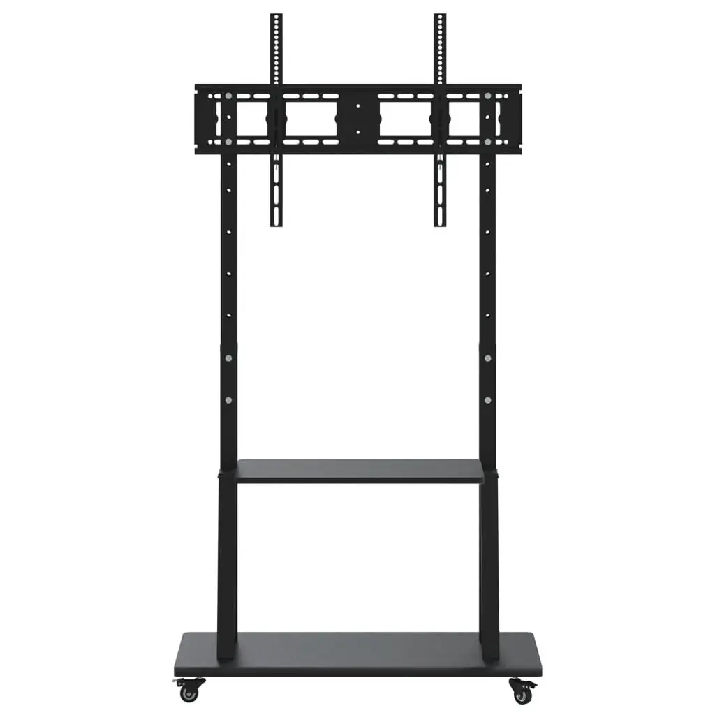 TV Stand on Wheels Steel Height Adjustable for 32-90 Inch Screens Black