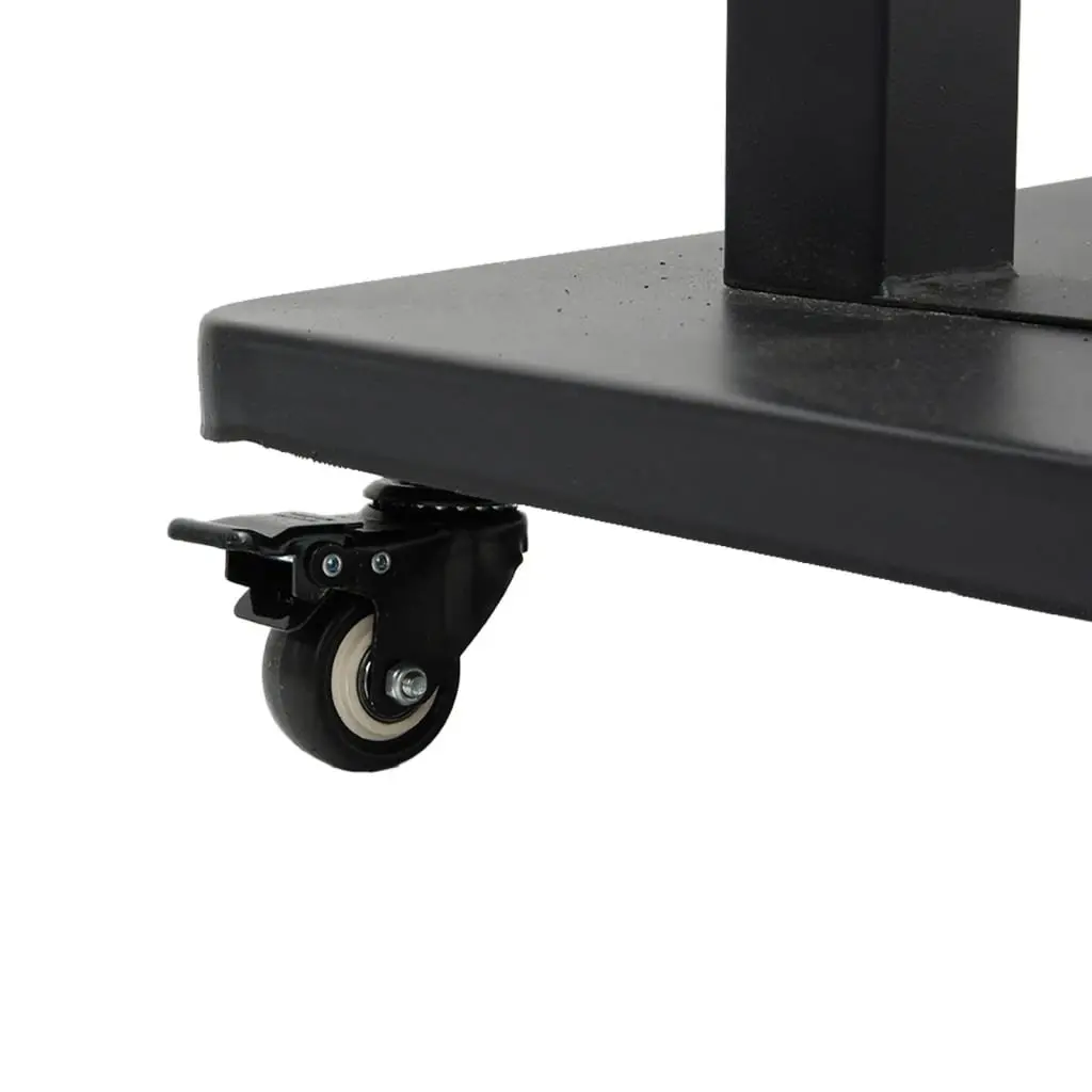 TV Stand on Wheels Steel Height Adjustable for 32-90 Inch Screens Black