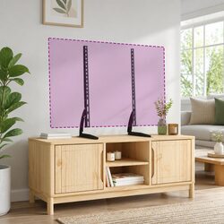 TV Stand Mount for 37-75 Inch Screens Dual Pedestal Height Adjustable Black