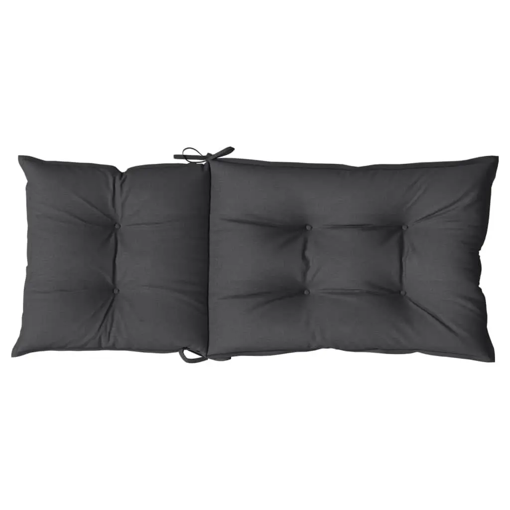Highback Chair Cushions Anthracite 120x50x7 cm Set of 4 Soft Filling for Garden Patio Indoor Outdoor Furniture