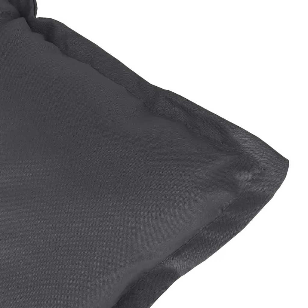 Highback Chair Cushions Anthracite 120x50x7 cm Set of 4 Soft Filling for Garden Patio Indoor Outdoor Furniture