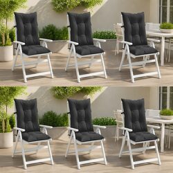 Practical Highback Chair Cushions 6 pcs for Any Setting
