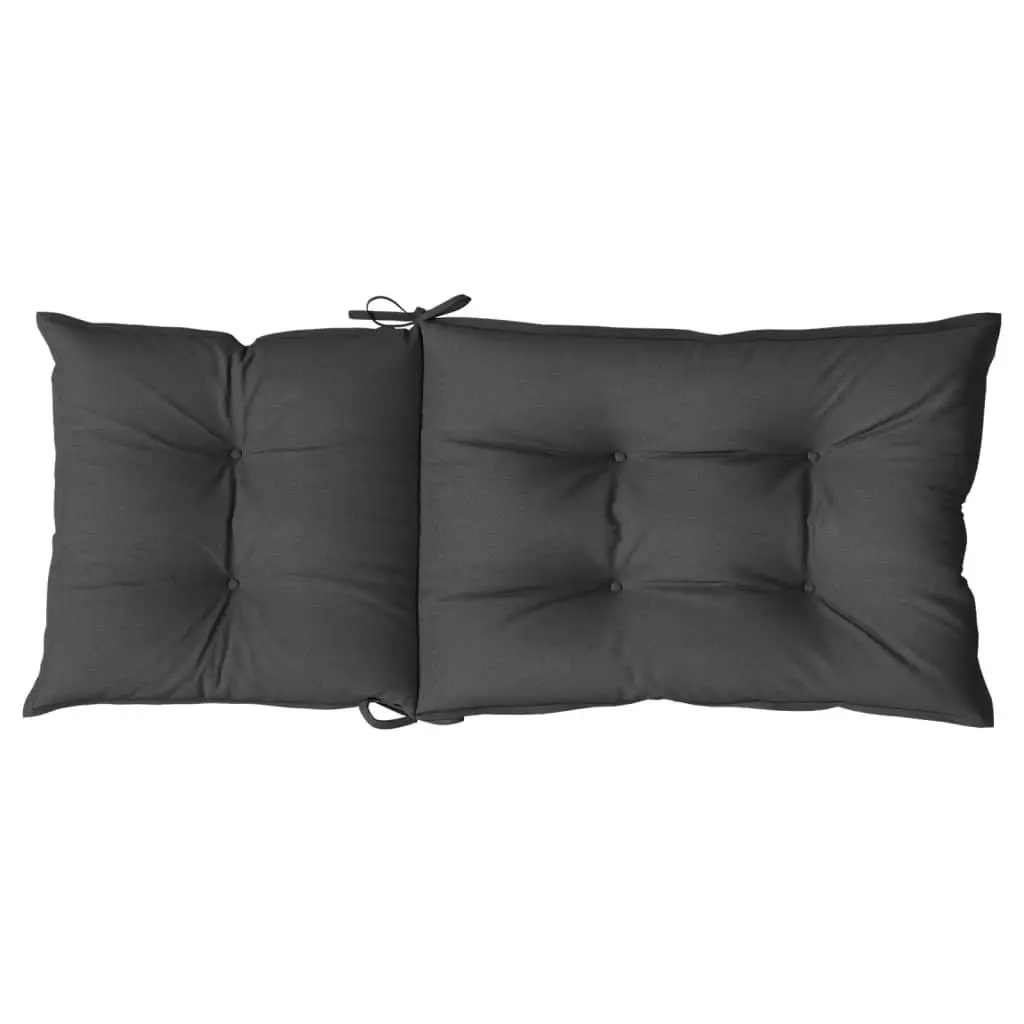 Highback Chair Cushions 6 pcs Anthracite 120x50x7 cm Outdoor Garden Patio Seat