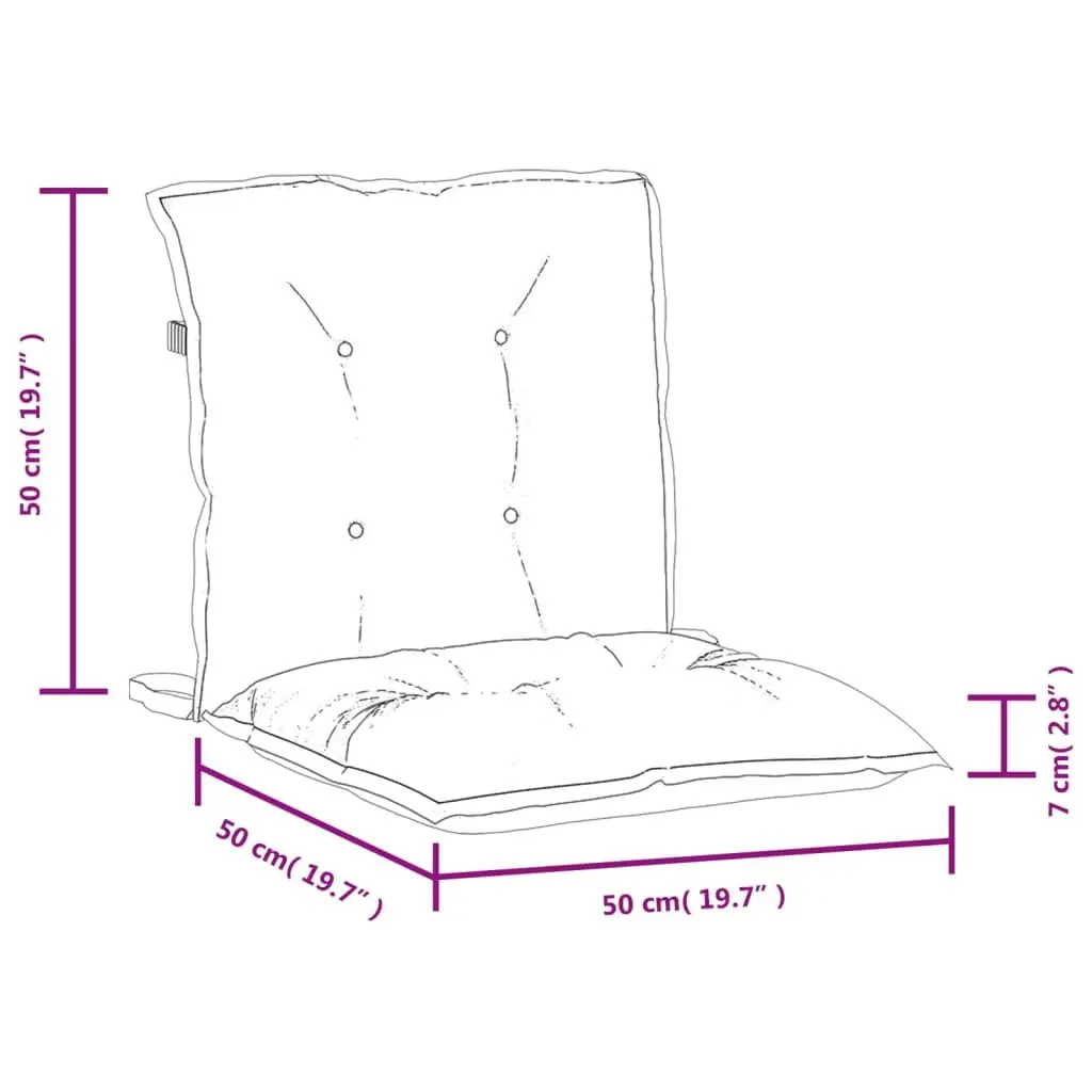 Lowback Chair Cushions for Home and Garden Use