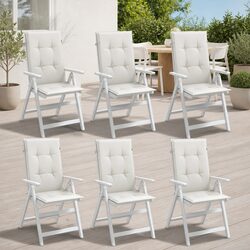 Practical Cream Highback Cushions for Your Garden