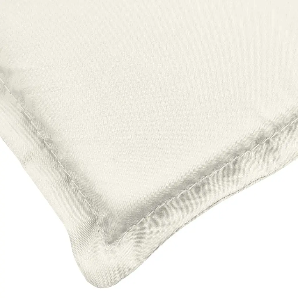 Lowback Chair Cushions Polyester 100 x 50 x 4 cm Cream 4 Pieces Outdoor Indoor Garden Patio Seat Pad