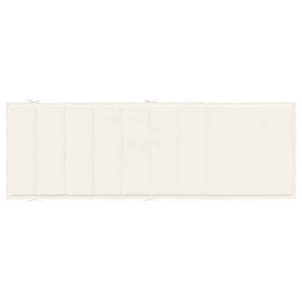 Sun Lounger Cushion Outdoor Garden Patio Chair Pad Cream 186x58x4cm