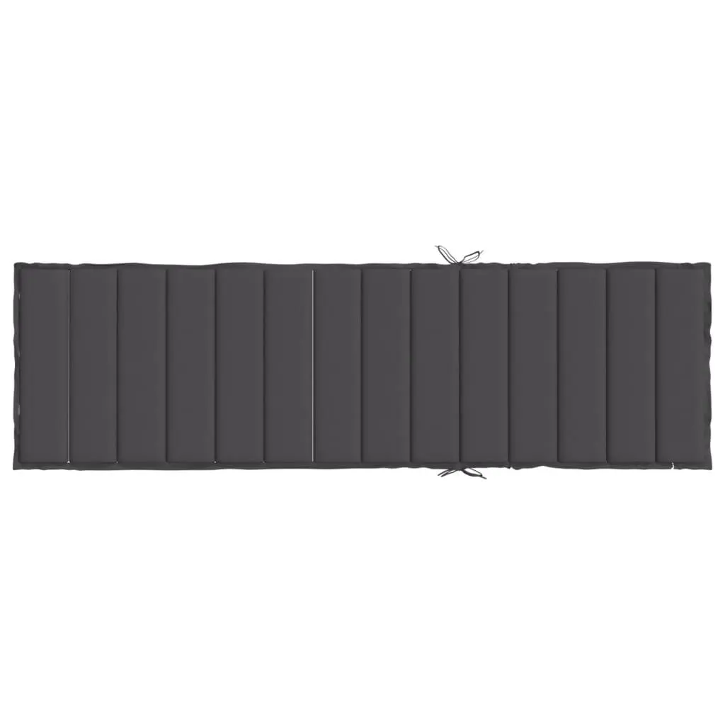 Sun Lounger Cushion Outdoor Garden Patio Chair Pad Anthracite Melange 200x50x4cm