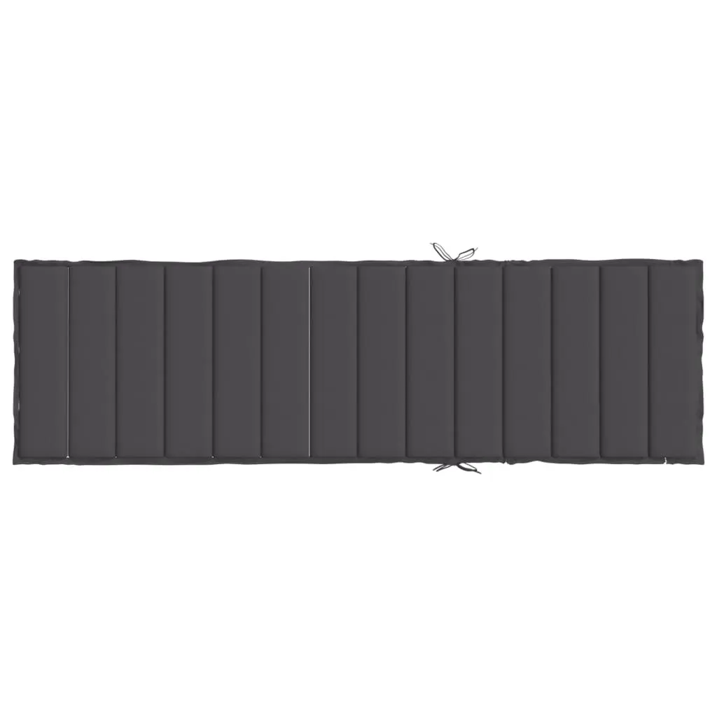 Sun Lounger Cushion Anthracite 200x70x4cm Outdoor Garden Patio Chair Pad