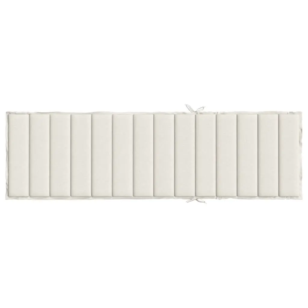 Sun Lounger Cushion Outdoor Garden Patio Furniture Pad Cream 200x70x4cm