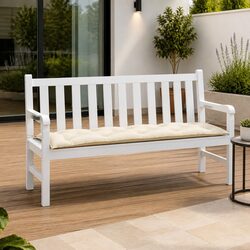 Practical Cream Cushion for Garden Bench Comfort