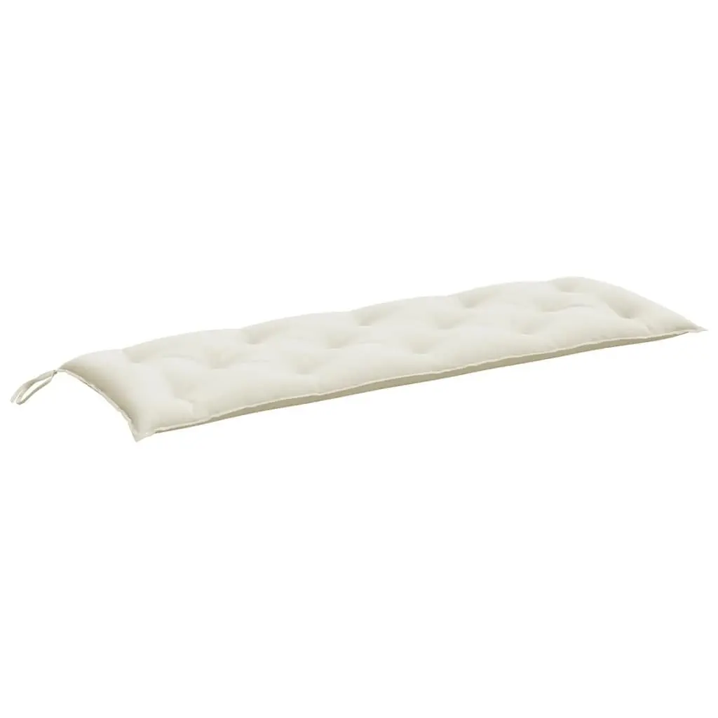 Garden Bench Cushion Polyester 150 x 50 x 7 cm Cream Outdoor Patio Seating Pad Non-Slip