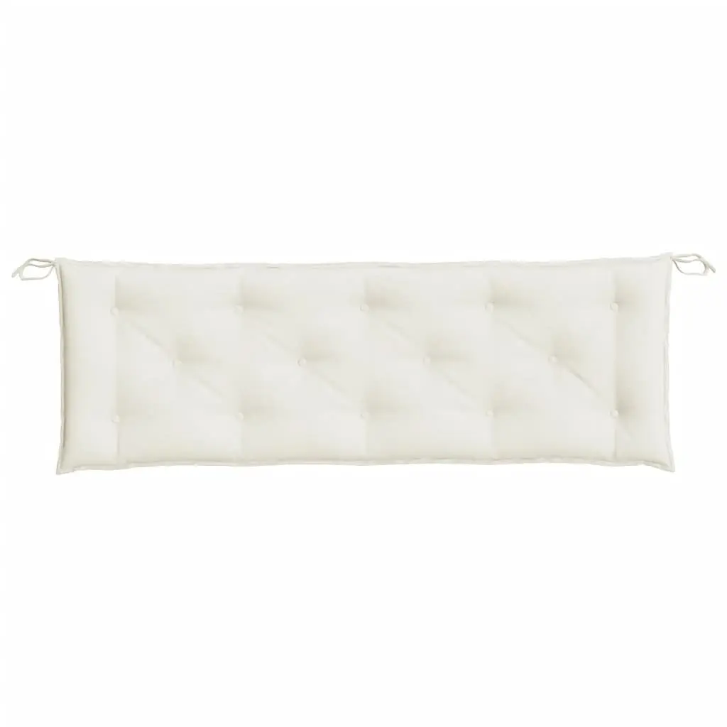 Garden Bench Cushion Polyester 150 x 50 x 7 cm Cream Outdoor Patio Seating Pad Non-Slip