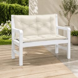 Comfortable Cream Cushions for Your Garden Bench - 2 Pack