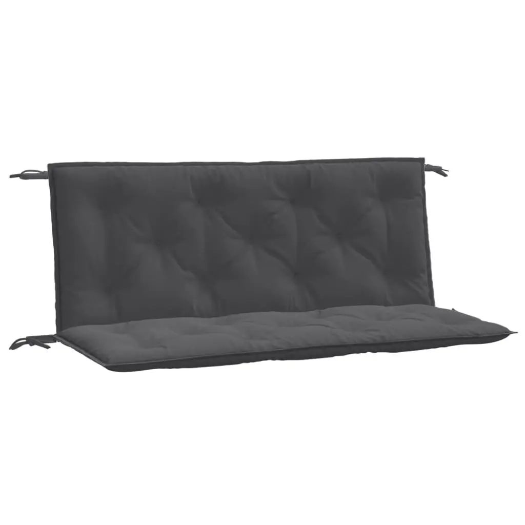 Outdoor Seating Pads Anthracite Polyester 120x50x7cm Set of 2 Garden Bench Cushions