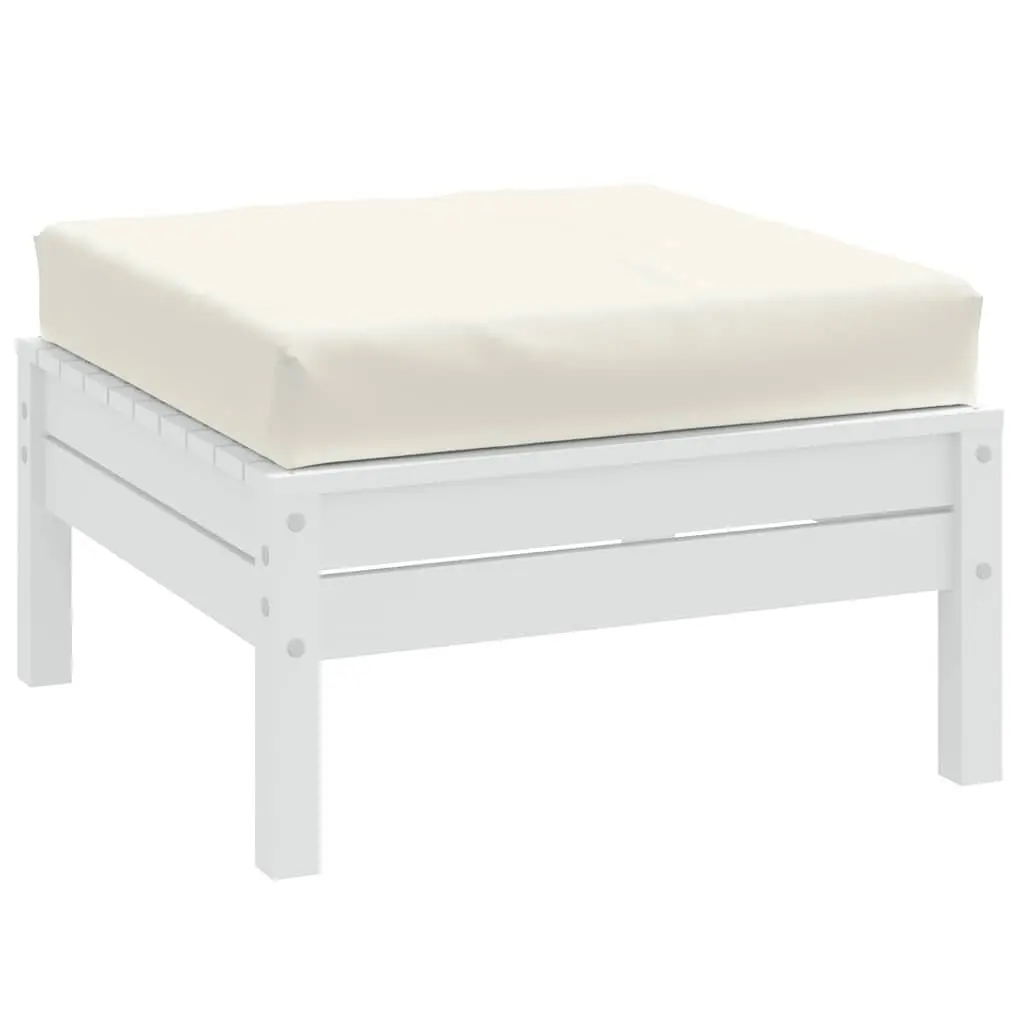 Pallet Cushion Outdoor Garden Sofa Seat Pad Foam Filled Cream 60x60x9.5cm Durable Polyester