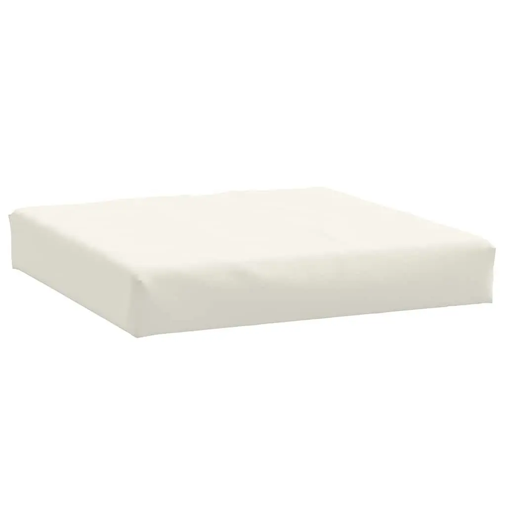Pallet Cushion Outdoor Garden Sofa Seat Pad Foam Filled Cream 60x60x9.5cm Durable Polyester