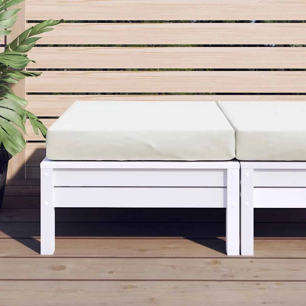 Pallet Cushion Outdoor Garden Sofa Seat Pad Foam Filled Cream 60x60x9.5cm Durable Polyester