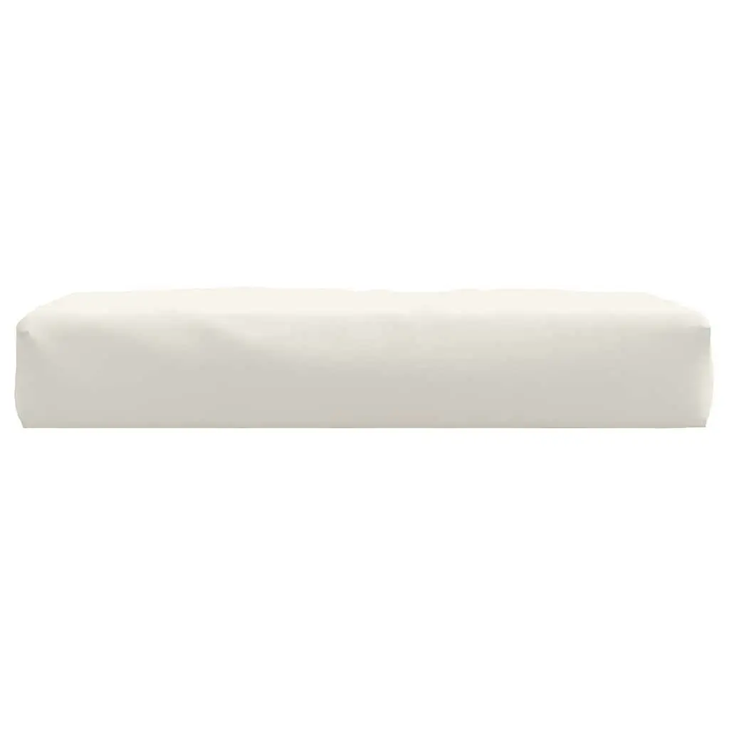 Pallet Cushion Outdoor Garden Sofa Seat Pad Foam Filled Cream 60x60x9.5cm Durable Polyester