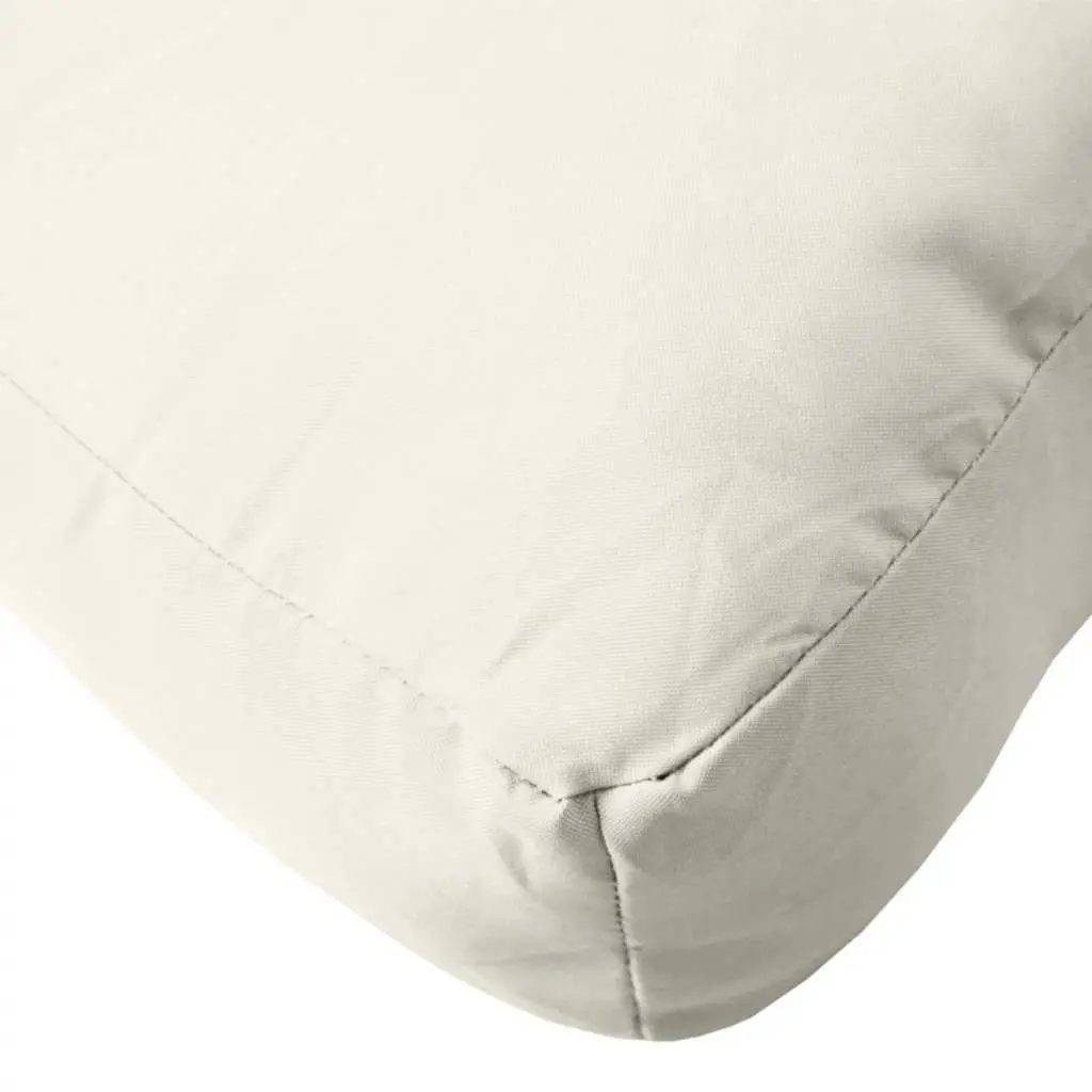 Pallet Cushion Outdoor Garden Sofa Seat Pad Foam Filled Cream 60x60x9.5cm Durable Polyester
