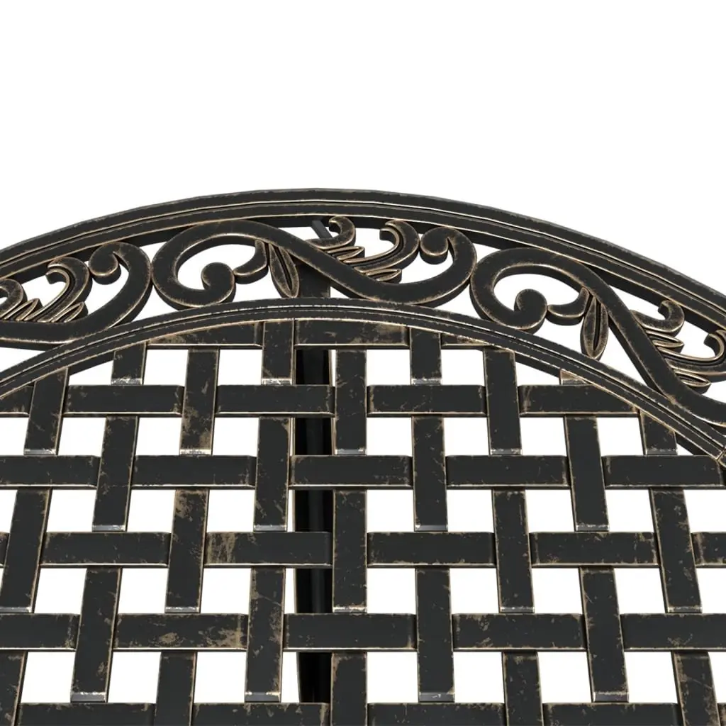 Garden Table Cast Aluminium Brown Round Ø90x75 cm