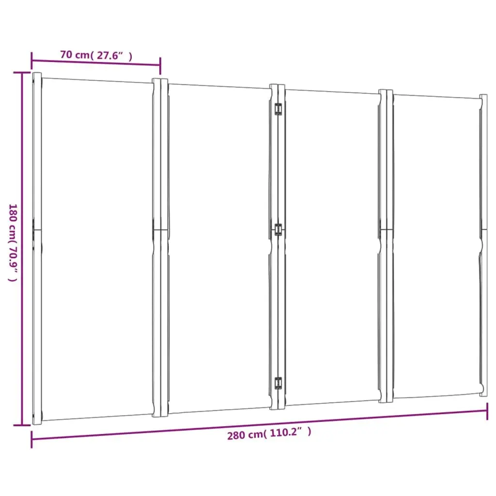 4-Panel Folding Privacy Screen for Home Use