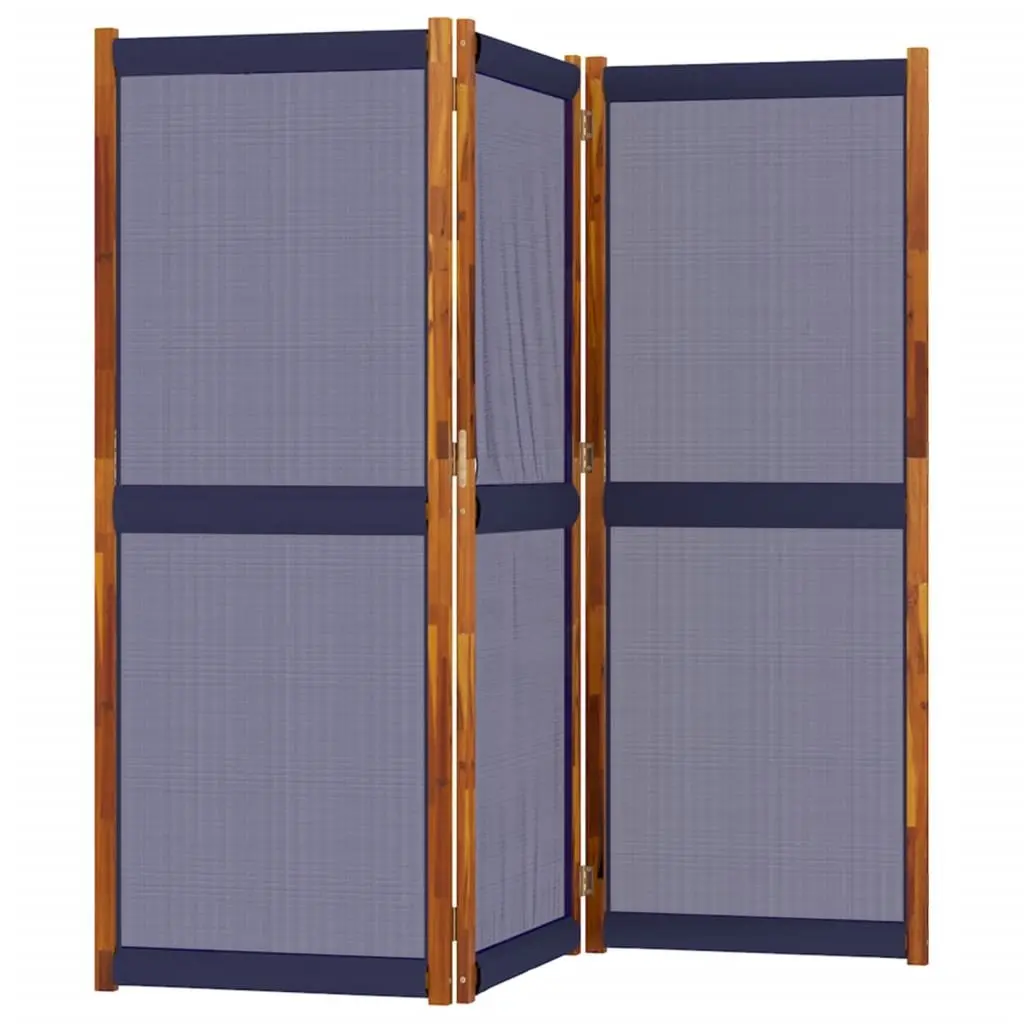 3-Panel Blue Room Divider for Home Use