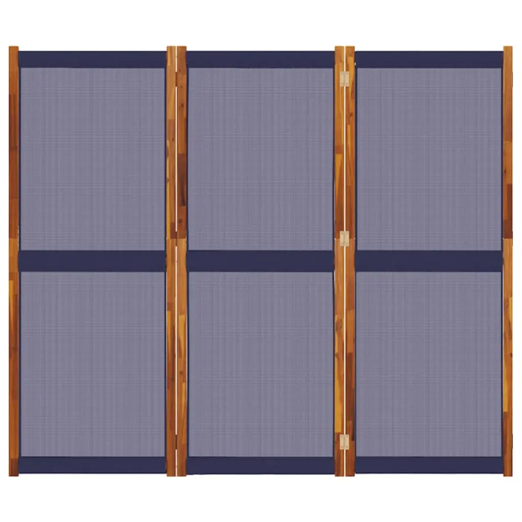 3-Panel Blue Room Divider for Home Use