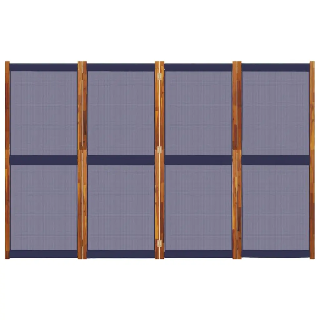 4-Panel Room Divider Screen Folding Privacy Partition Indoor Outdoor Dark Blue