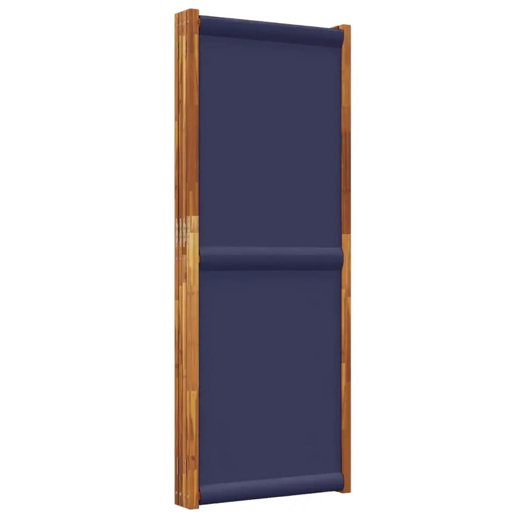 4-Panel Room Divider Screen Folding Privacy Partition Indoor Outdoor Dark Blue