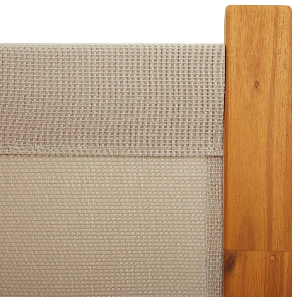 4-Panel Room Divider Solid Acacia Wood Folding Privacy Screen 280 x 180 cm Taupe