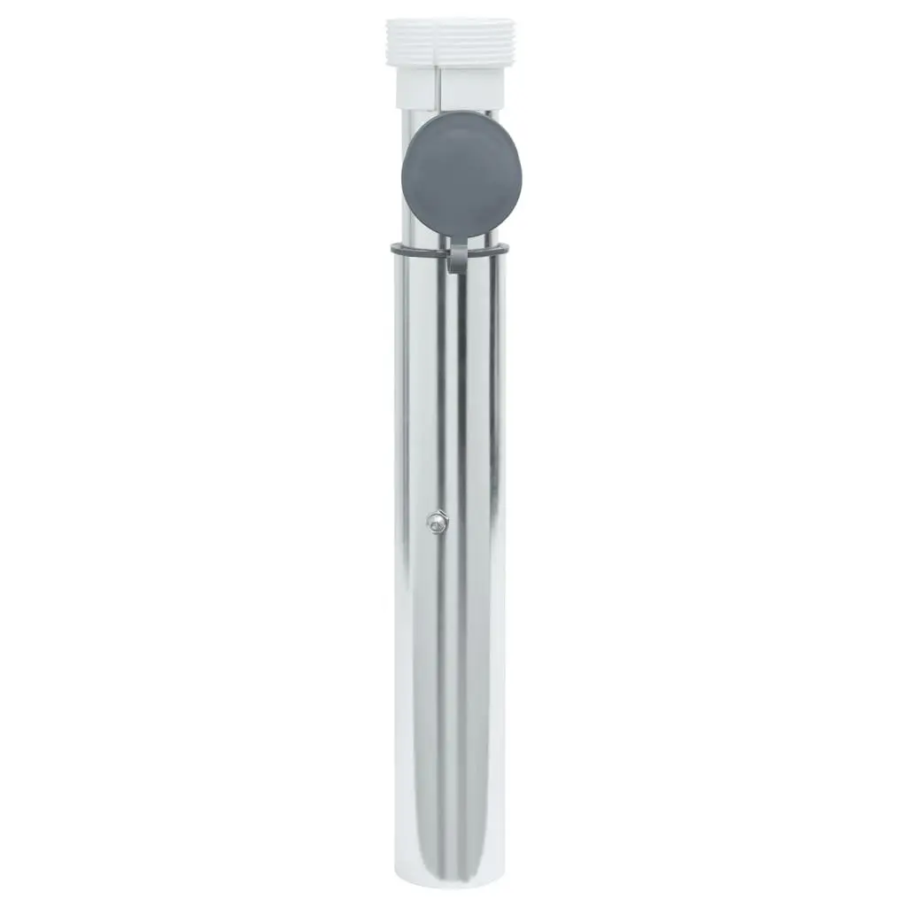 In-Ground Parasol Base 40-50mm Pole Outdoor Umbrella Socket Silver Anodized