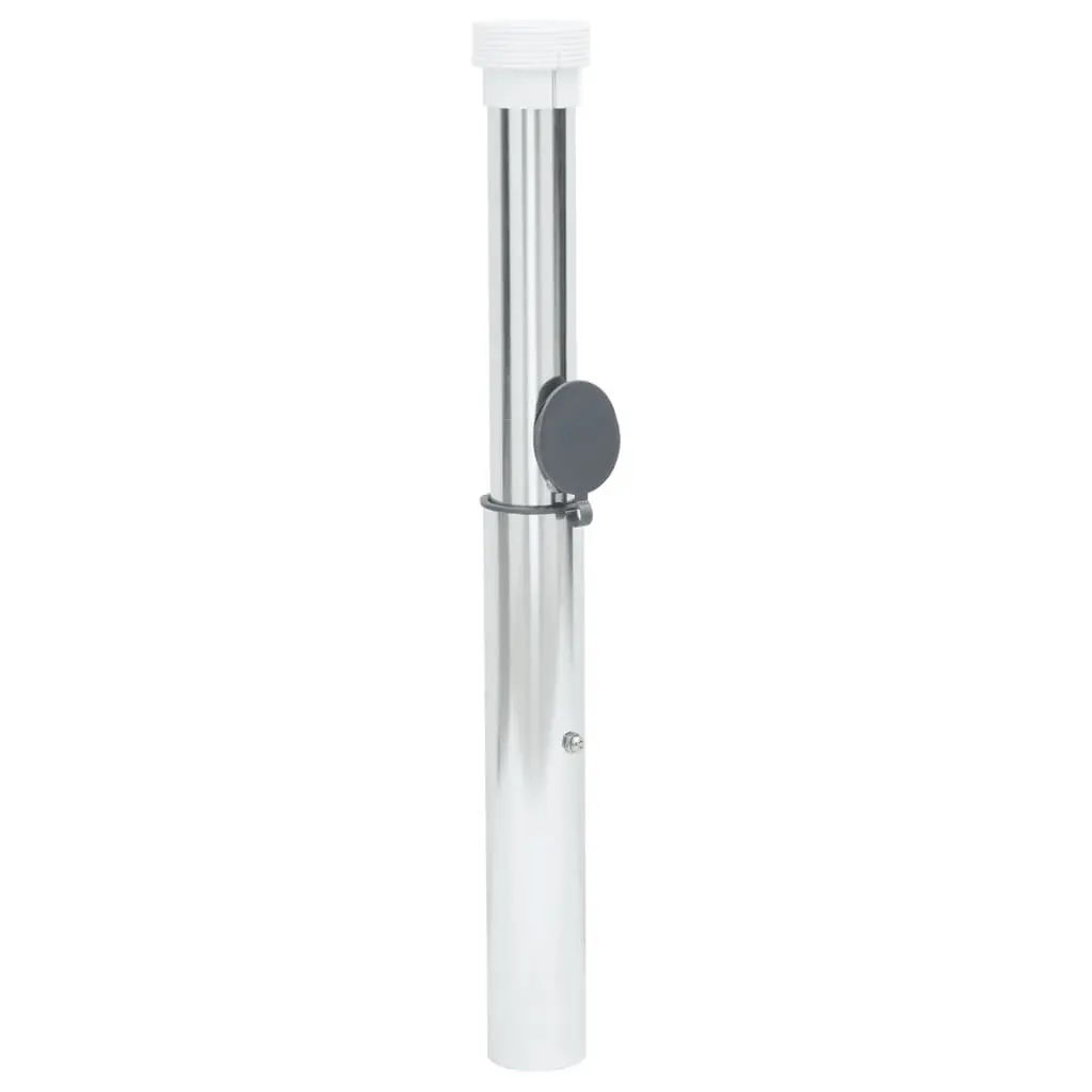 In-Ground Parasol Base 40-50mm Pole Outdoor Umbrella Socket Silver Anodized