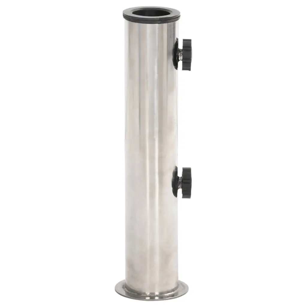 Parasol Base Stainless Steel Adjustable 38mm 48mm Silver Outdoor Umbrella Stand
