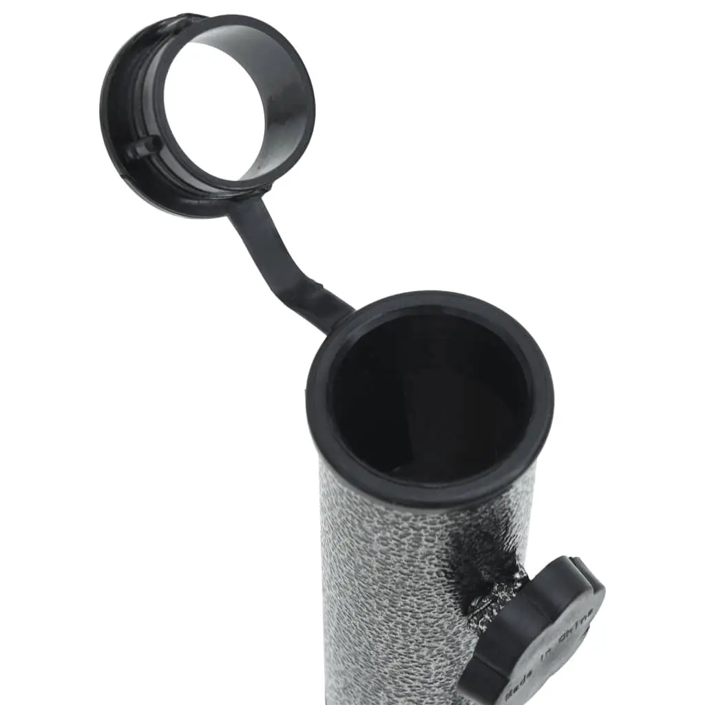 Outdoor Umbrella Holder Base Galvanised Steel Ground Insert with Spikes 9x35cm 2 Piece