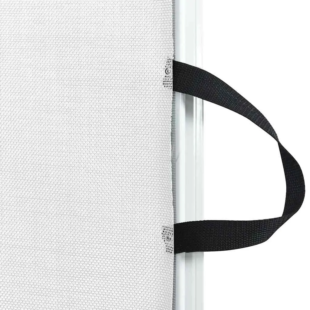 Retractable Pet Gate Polyester and Metal 102.5x125 cm White