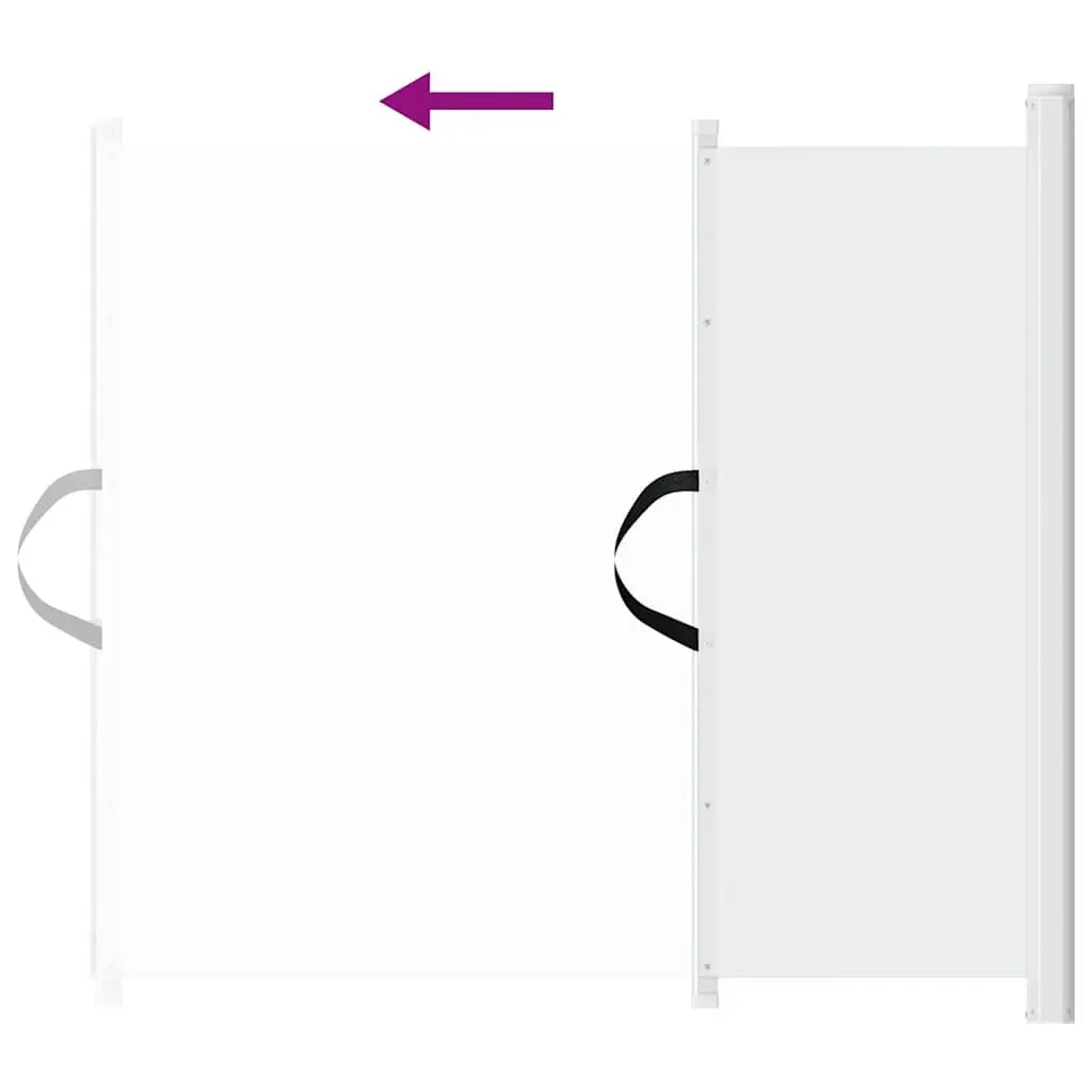 Retractable Pet Gate Polyester and Metal 102.5x125 cm White