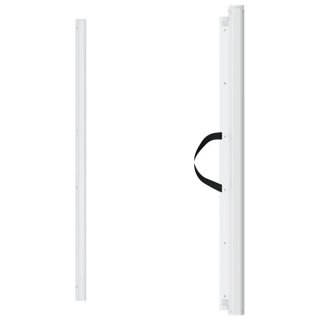 Retractable Safety Fence for Pets Indoor Outdoor White Polyester Metal 1175x125cm